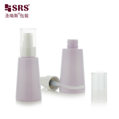 70 ml einzigartige Kegelform benutzerdefinierte Farbe Kunststoff Lotion Flaschen PET-Pumpe Flasche