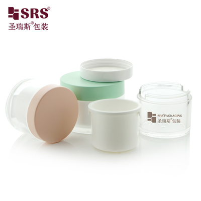 50g 100g 240g Leer auswechselbarer Kunststoff durchsichtiger Acrylbehälter Creme Luxus Kosmetikglas