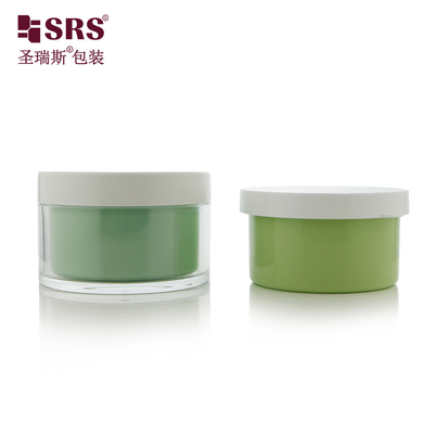 Plastikleere Hautpflege Gesichtsgel Verpackung 50ml 100ml 120ml Luxus Doppelwandcreme Glas Kosmetik