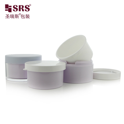 Einzigartige runde Plastik-Kosmetikverpackung Behälter 50ml 100ml 240ml leere Behälter für Körper scrub Jar