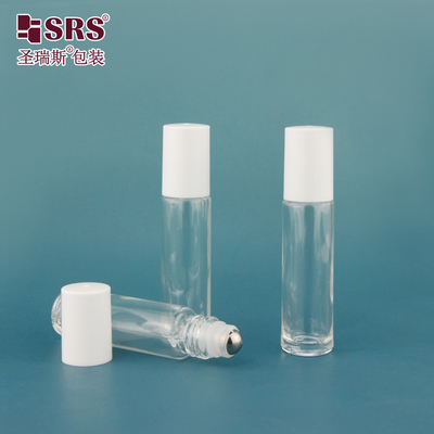Durchsichtige, runde Glasflaschen für Lippenstift 10 ml Rollflasche