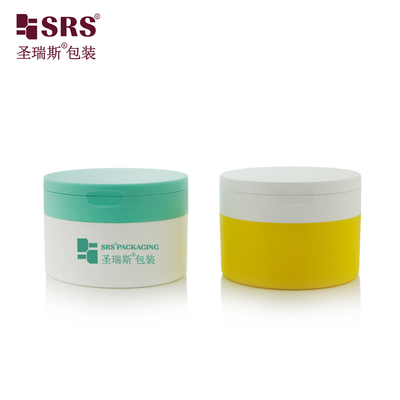 4 Unzen Plastik PP PCR Doppelwand Anpassung Flip Cap mit Löffel Körper Scrub Jar Behälter