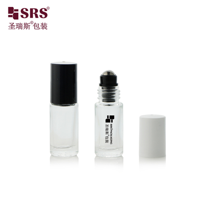 5 ml Mini Cute Glass Roll On Flasche Transparent mit Aluminiumkappe Rollflaschen für ätherische Öle