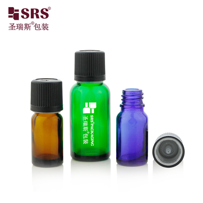 5ml 10ml 15ml 30ml 50ml 100ml 18/415 leere Glasflaschen mit Kinderschutzkappe