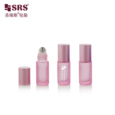5 ml niedliche leere Stahlkugel mit Rollen, Parfüm, ätherische Ölflaschen, Rollen auf Flaschenglas