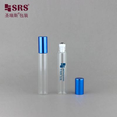 8 ml Blaues Aluminium Glanzkappe Glasröhre Klares Parfüm auf Flasche