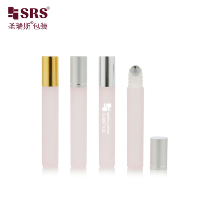 8 ml durchsichtige rosa halbtransparente PP Plastik-Augen-Gel-Rollflasche Roll On