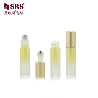 10 ml Farbe Maßgeschneiderte Gradient Gelb Leere ätherische Öle Rollon Glasflasche