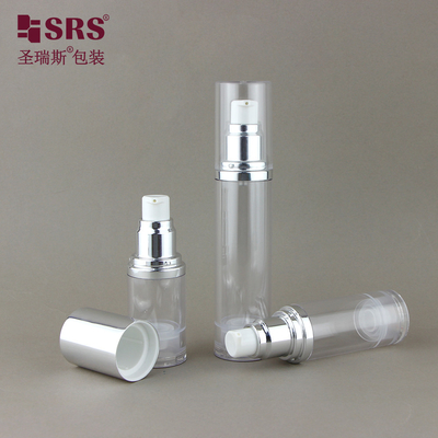 Transparenter Kunststoff AS Leere Kosmetikverpackung Lotionpumpe 30 ml Luftlose Flasche
