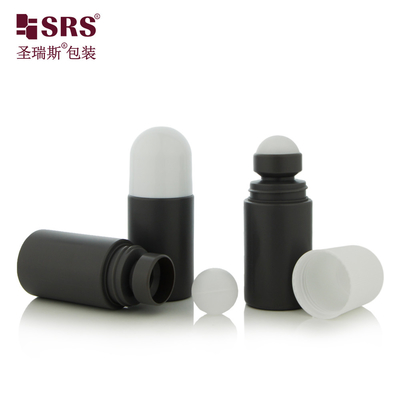 60 ml leere Kosmetikverpackung PP ohne Leckage Runde Gelflasche Deodorant mit Rollon Ball