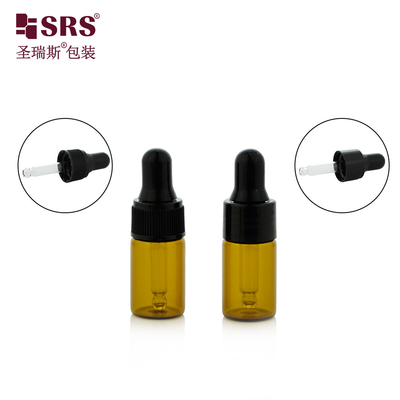 3 ml 5 ml Kleine Reisegröße Ätherische Öle Plastik Schulterglasflaschen Tropffflasche
