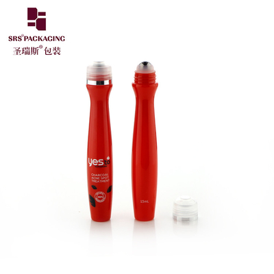 Injektionsblasen Rot Feste Farbe Leere PETG Plastik-Roller Massage Serum Flasche Auge
