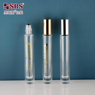 Runde Form Klarer, dicker Boden ohne Leckage Parfüm ätherisches Öl Rollerkugelflaschen 10 ml