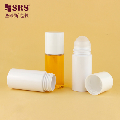 PET43 130ML 170ML Große Kapazität PET Kunststoff Farbe anpassen Rund PCR Recycling Roll On Flasche Für Deodorant Gel