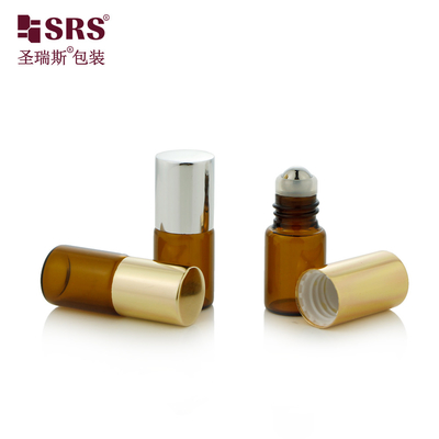 2 ml Kapazität Bernsteinfarbene Zylinderflasche aus Glas mit Lagerproben ohne Leckage