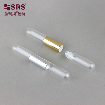 SGB2-5ml+5ml Transparent Cute Leerer Parfüm ätherisches Öl Roller Stahlkugel Flasche Applikator