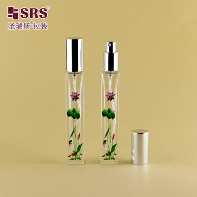 GSB2-10ML Quadrat Luxus High End Dicke Unterseite Klar Transparente Glasflasche Sprayer Feine Mischung für Parfüm