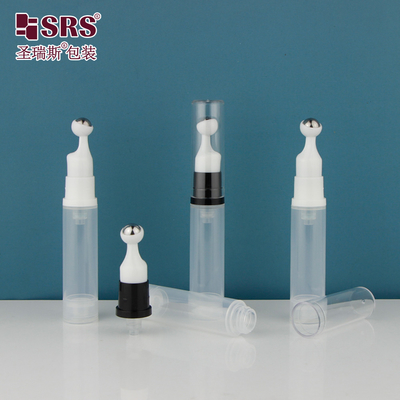 A0031 PP Luxus Anpassung Leere Spritze Weiße glänzende luftlose Pumpe Rollen auf Flasche Augenserum