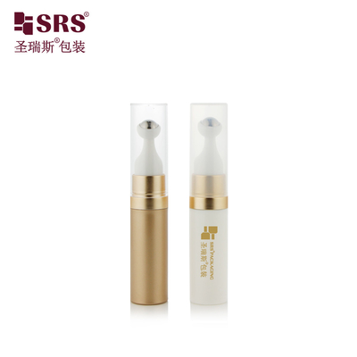 A0035 Reisegröße Cute Round PP PCR Recycling Material Luftlose Roll On Gel Flasche Roller Stahl Massageball Großhandel