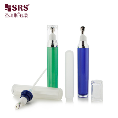 LR001-15ML Luxus angepasst Gemalte Blau-Grün-Weißfarbe Acryl-Doppelwand-Lotion-Pumpenflasche Behälter