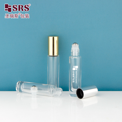 GB1-5ML Transparente Mini-Reisegröße Dicke Unterseite Luxuriöse ätherische Ölglasrolle auf Flaschenbehälter