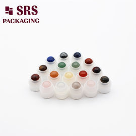 Runde kleine farbige Halbedelsteine Rollkugel Plastikhalter mit Kugel für Rollflasche