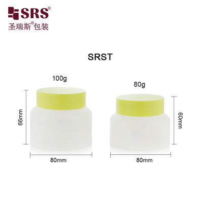 SRST-80g 100g PP PCR Runde Neues Design Körper scrub Creme Glas Behälter Umweltschonendes Material Verpackung