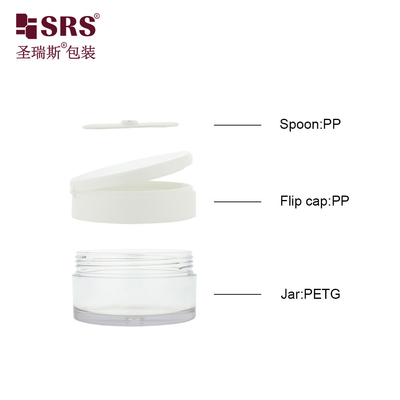 PETG003 Leere weiße Spritze benutzerdefinierte Farbe 100g 120g 150g 200g 250g Flip Cap Plastikglas mit kostenlosen Proben in Lagerfarbe