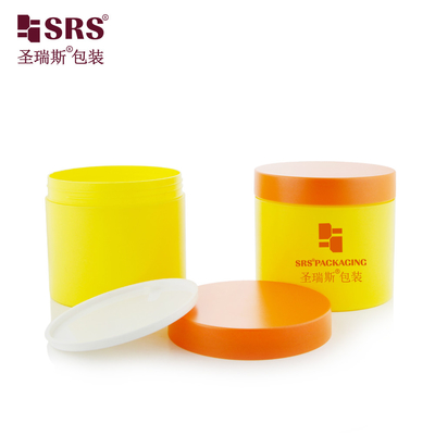 SRS 400g Große Einzelwand Glanz Gesichtsmaske PP Creme Jar Dekoration Malerei PCR Behälter Verpackung