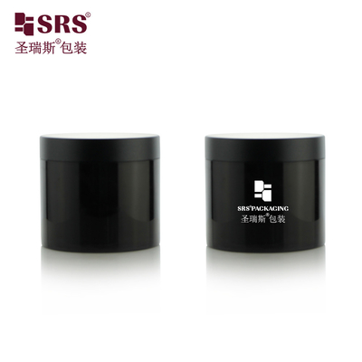 SRSQ 400g Spritzglas Schwarz Glanz PP PCR Umweltschonendes Recyclingmaterial Einzelwand Körpercreme Gläser Behälter Kosmetikverpackung