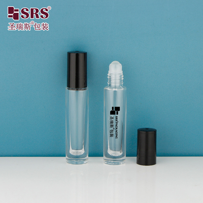 GB1-5ML Mini Cute High End Dicke Unterseite Transparent Klar Roll On Flasche Für ätherische Öle Parfüm Rund Applikator