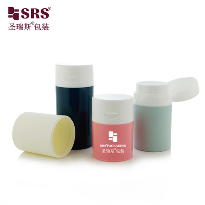 PA607 Injektionsflasche mit Einwand glänzender Matte Endfarbe PP Luftloser Flasche mit Flip Cap für Kosmetische Lotionserum