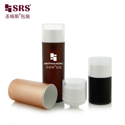 PA608 Malerei Matte Kundenkleur Braun Luxus Gesichtsmaske Körpercreme Handcreme Luftlose Flasche Für Kosmetik