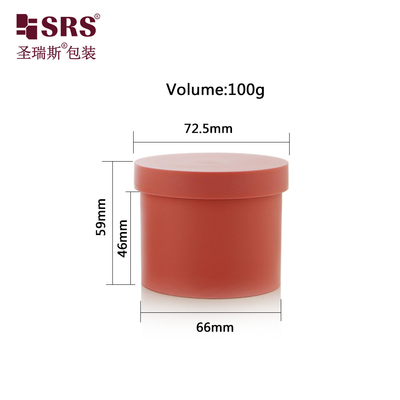 SRSG2 100g Leere Matte Fertig PP PCR Recycling Plastikcreme Glas für Körper scrubs Anpassung Farbe mit Logo gedruckt