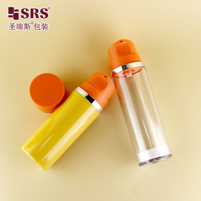 A0215 Snap On Style Plastikrunder Gesichtsserum-Flasche AS Vakuumflasche Leere Hautpflege-Gel-Verpackung Luftlos