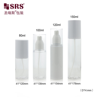 24/410 PET PCR Zertifikat PET Kunststoff Leere Anpassung Farbe Weiße Lotion Flasche Für Basis Gesichtsserum Gel