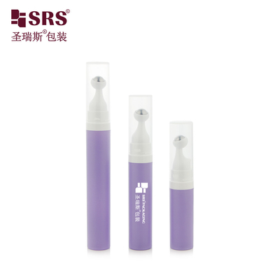 A0035 7,5 ml 10 ml 15 ml Farbe Frosted Purple Custom Color Pretty Plastic PP PCR Recycling Material Luftlose Flasche mit Serum