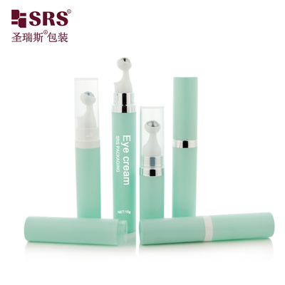A0035 7,5 ml, 10 ml, 15 ml, rundes, luftloses Druckgefäß, Plastik, PP, PCR, Augensérum, Masse, Rollen, Stahlflasche