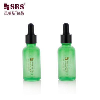 D001 5ml 10ml 15ml 20ml 30ml 50ml 100ml 18/415 Glasflasche mit glänzendem Plastik-Schultertropfer für ätherisches Öl