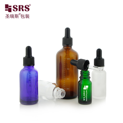 D002 5ml 10ml 15ml 20ml 30ml 50ml 100ml 18/415 Glasflasche Gürtel-Schaulendropper-Applikator für ätherisches Öl