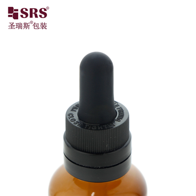 D007 5ml 10ml 15ml 30ml 50ml 100ml Bernsteinglasflasche mit Volumendruck für den Etherölverpackungsbehälter ohne Leckage