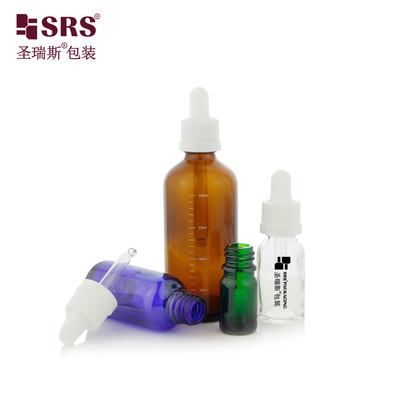 D010 Exquisite transparente Glasflaschen mit CRC-Kinderschutzkappen und Präzisions-Tropfkappen, die auf Premium-Haare-Essenz-Serum zugeschnitten sind