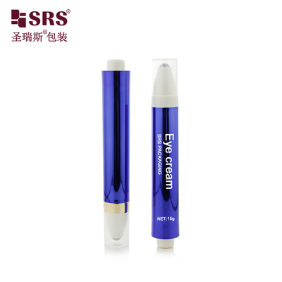 AY 10ML 15ML Recycling-Plastikpumpe Dispensing Design Roller Ball Ausgestattete Flasche für Dunkle Kreise Verringerung Augencreme