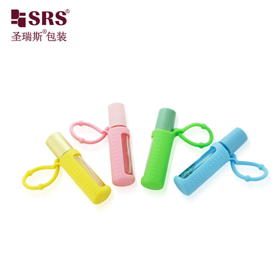 BLPM-10ML Runde Form Transparentes Glas Rollen Stahlkugel Flasche Silikon Deckel Für Duft Duftöl Kein Leck