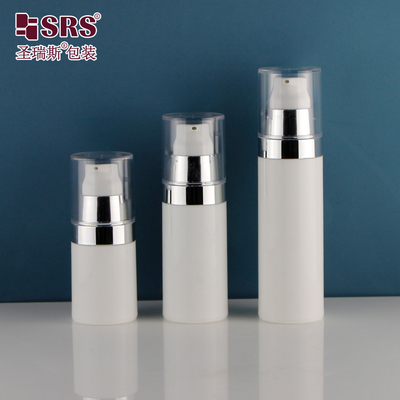 PA212 15ml 30ml 50ml Metallisierte Silber Schulter Kunststoff Luftlose Pumpenflasche Für Körperlotion