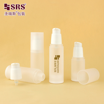 PA0216 20ml 30ml 40ml 50ml PP Glanz Matte In Mold Plastik PP PCR Luftlose Flasche Mit Lotion Pumpe Hautpflege Verpackung