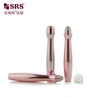 SRS8447-15ML Strahlende metallische PETG-Rolle auf Flaschen für Augengel Innovative Massage Integrierte kosmetische Verpackung