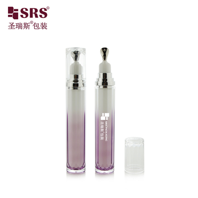 LR001-15ML Anpassung Gemalte Gradient Farbe Acryl Doppelwandflasche mit Metall Applikator für Augencreme