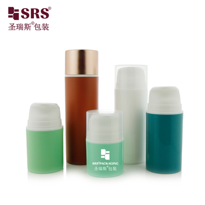 PA609 Snap On Typ Pumpe PP PCR Recycling Material Luftlose Lotion Flasche Verpackung Anpassung für Hautpflege Serum Reiniger