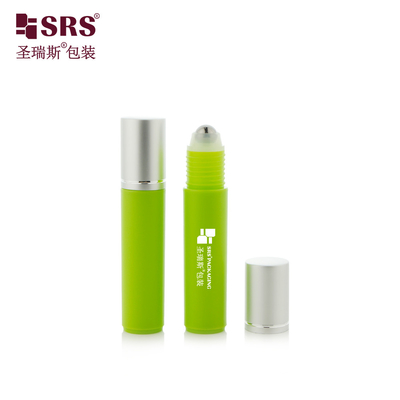 RPA-10ML Injektion Mattgrün Frosted Kunststoff PP PCR Roller Stahlkugel Flasche mit Aluminiumkappe für Anti-Juckreiz Flüssigkeit